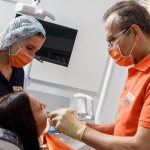 Oral examination by a dentist